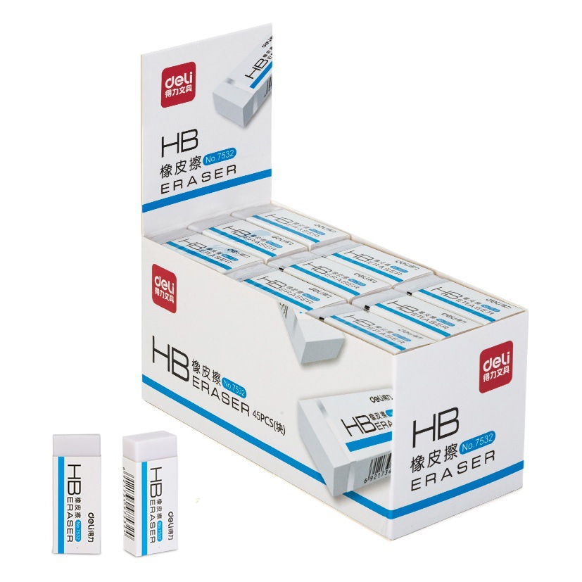 HB Clean Eraser 7531/7532 borrador estudiante de papelería Deli niños examen arte pintura