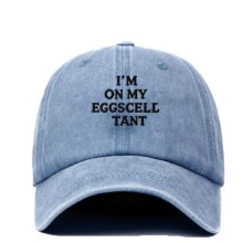 跨境水洗做旧男女通用刺绣I’M ON MY EGGSCELL TANT棒球帽