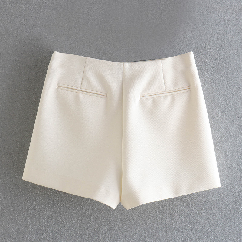 140g Weight Shorts Pants Length Polyester Fabric Type Mid Waist Waist Line Casual Pants Pants Type Inelastic Elasticity Daily Occasion Comfort Function Regular Fit Fit Type Solid Color Pattern Summer Season Women'S Gender Patchwork Design Streetwear Style Women's Daily Streetwear Solid Color Shorts Patchwork Casual Pants