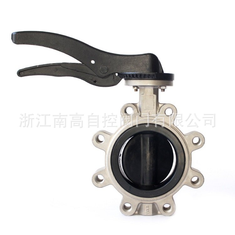 不锈钢对夹蝶阀 D71F-16P不锈钢蝶阀厂家不锈钢衬四氟蝶阀