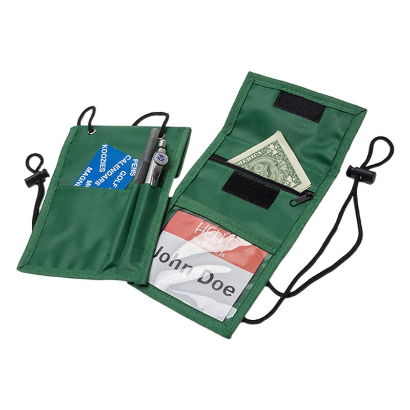 Transfronterizo en stock multi-funcional Halter ID bolsa de viaje personalizado pasaporte plegable tarjeta de almacenamiento bolsa neckwallet