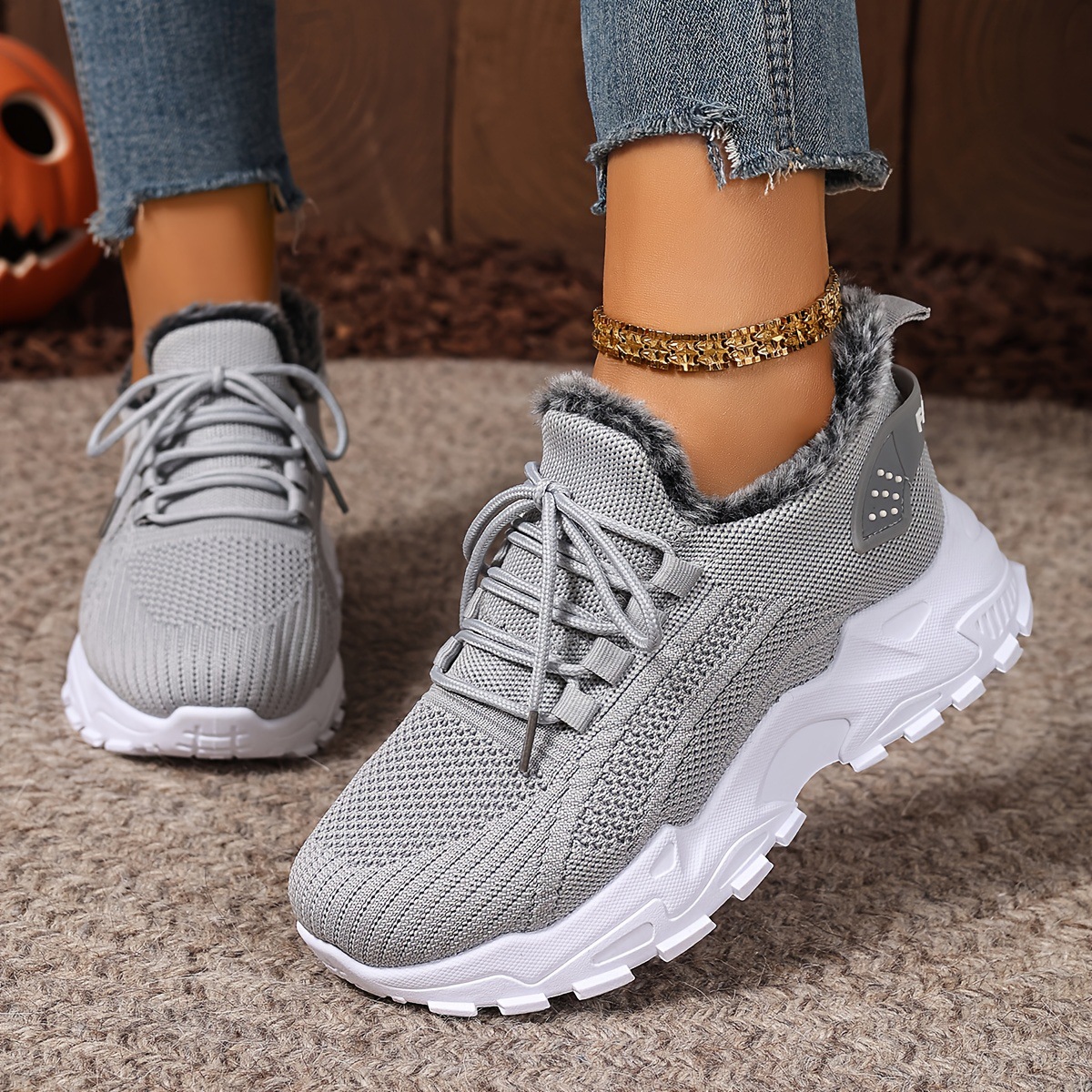 Chaussures pour femmes en promotion, bottes de neige chaudes et épaisses en coton doublées de polaire, imperméables au froid, disponibles en grandes tailles._voghion.com