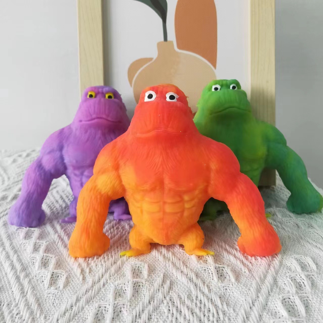 근육이 있는 2색 고릴라 혼합 색상 OPP 가방 포장