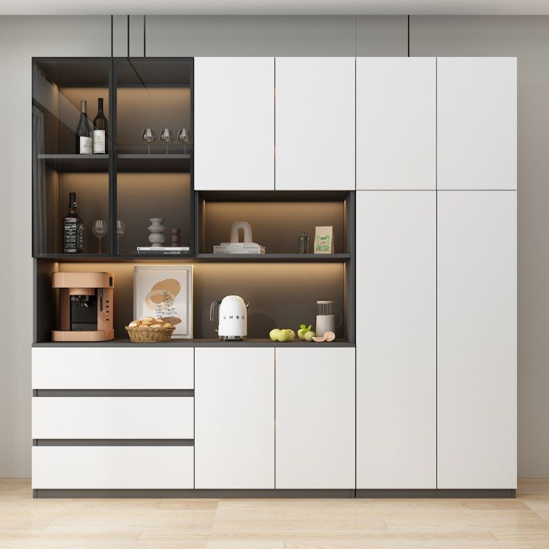 Sideboard Wall-Mounted Cabinet, Premium Version, Living Room Storage Cabinet, Sliding Glass Door, Wine Cabinet, Dining Room Cabinet, Factory Wholesale