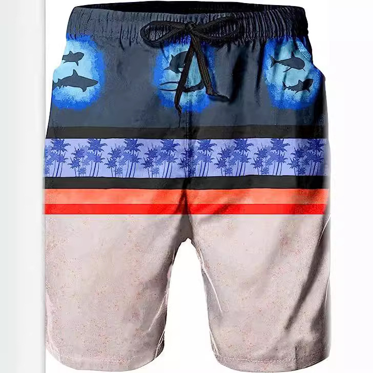 Hawaii cross-border beach pants men's foreign trade shorts sports pants quick-drying Europe and the United States 3d digital printing pattern