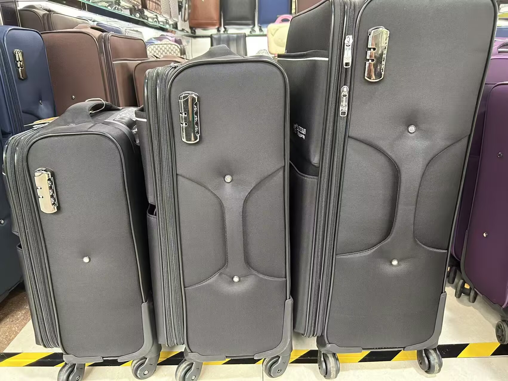 Oxford Cloth Business Trolley Case Large Capacity Front Zipper Upgraded Travel Luggage Cross-Border Universal Wheel Suitcase Wholesale