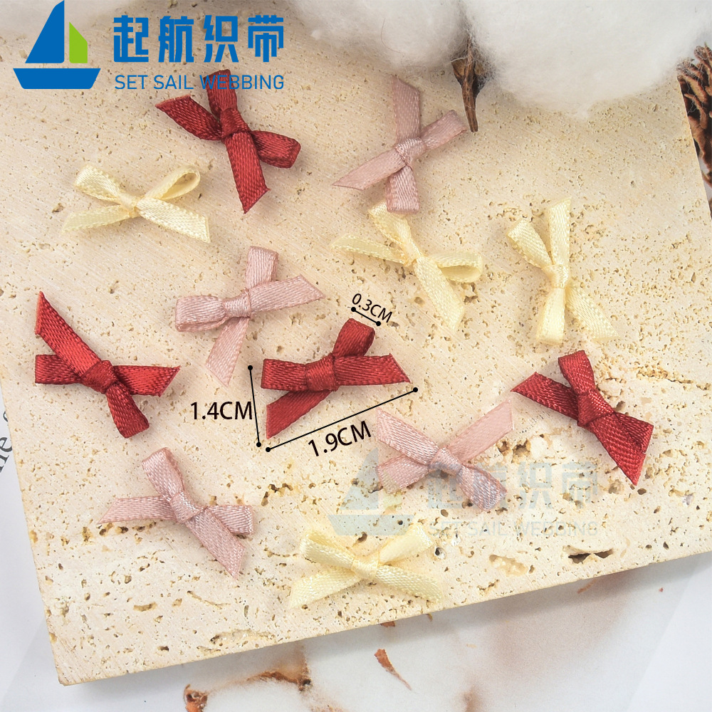 网红新款美甲布艺蝴蝶结饰品 法式少女丝带领结指甲DIY装饰品批发