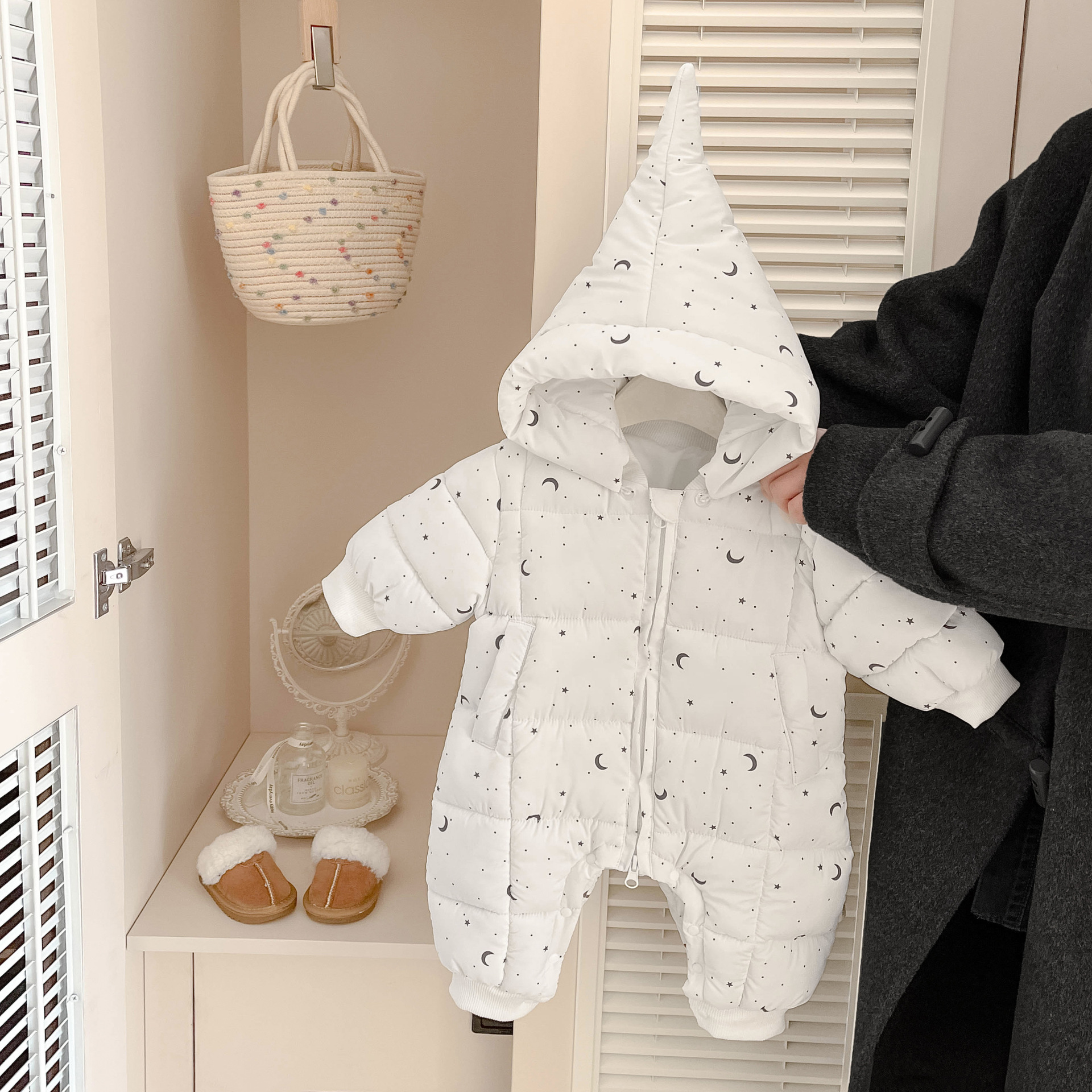 Ropa de invierno de algodón intercalado, camiseta de algodón gruesa y cálida, ropa de invierno para bebés, ropa de trepa