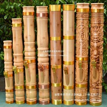 云南竹子烟筒竹木十八怪印花雕刻龙福烟桶大号花瓶水烟壶烟斗大号