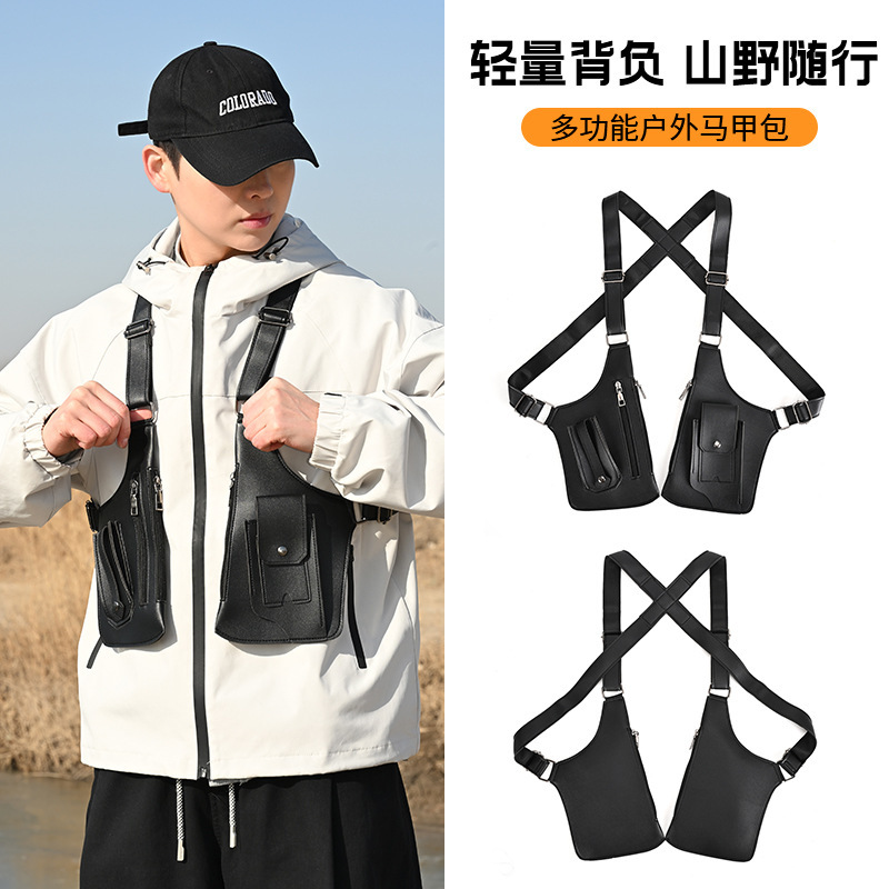 Cross-Border Popular Product Amazon Vest Outdoor Bag for Men and Women, Multifunctional Fashionable Outdoor Mobile Phone Bag, Chest Bag Manufacturer Cross-Border Popular Product Amazon Vest Outdoor Bag for Men and Women, Multifunctional Fashionable Outdoor Mobile Phone Bag, Chest Bag Manufacturer