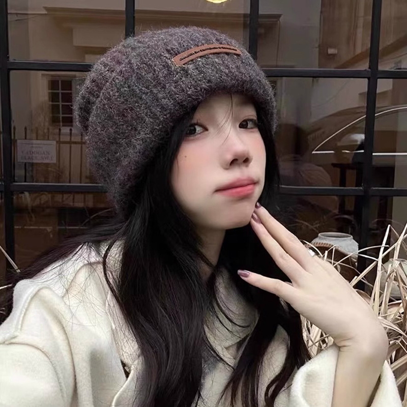 Woolen demi-season keep warm knitted hat