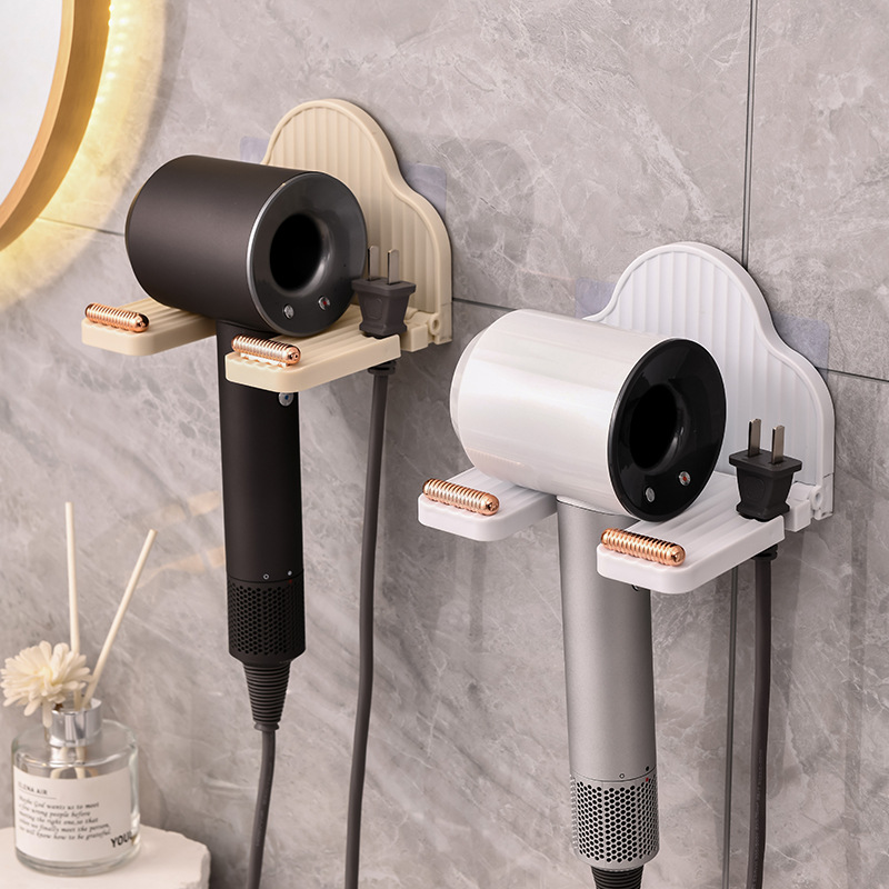 Bathroom Hair Dryer Organizer Wall-Mounted No-Drill Hair Dryer Storage Bracket Wall Hair Dryer Storage Hook