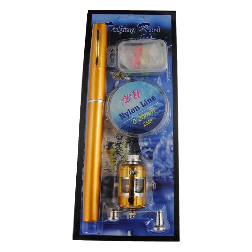 1 м костюм ручка удочка металлический пластиковый барабан с леской подледная Удочка телескопическая мини-удочка Детские рыболовные снасти