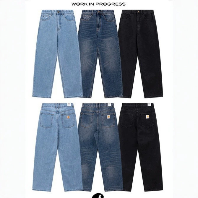 Carhart Cross-Border Men's Jeans Trendy Brand Simple Small Logo Washed Loose Straight Spring and Autumn Wide-Leg Pants Carhart Cross-Border Men's Jeans Trendy Brand Simple Small Logo Washed Loose Straight Spring and Autumn Wide-Leg Pants