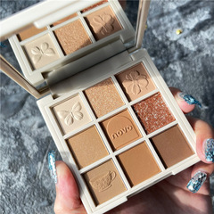 NOVO5462英式下午茶九色眼影盤啞光珠光大地色偏光閃超火百搭眼影