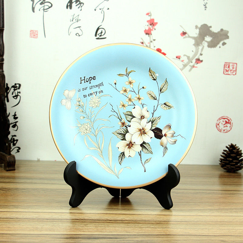 플레이트 홀더 브래킷 장식 플레이트 홀더 사진 프레임 공예 돌 그림 도자기 플레이트 장식 랙 PUER 티 케이크 랙