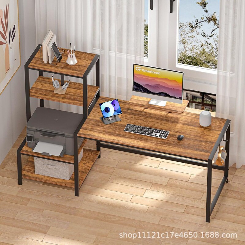 Can be assembled computer desk with storage printer rack can be exchanged left and right family desk Can be assembled computer desk with storage printer rack can be exchanged left and right family desk