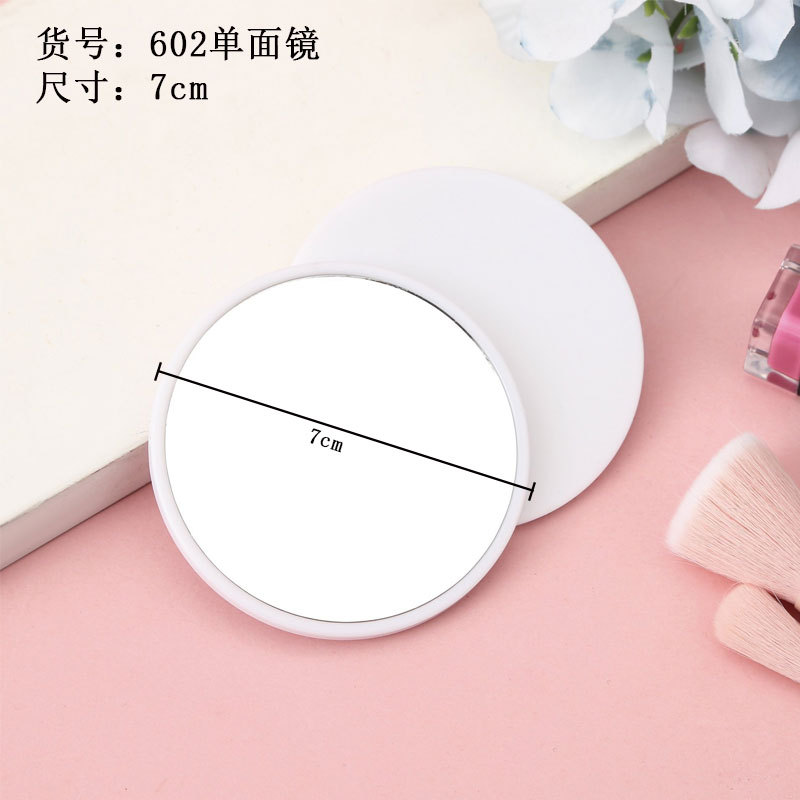 Espejo de maquillaje plegable de plástico con diseño de dopamina, espejo pequeño redondo, espejo de mano portátil de doble cara abatible, espejo plegable.