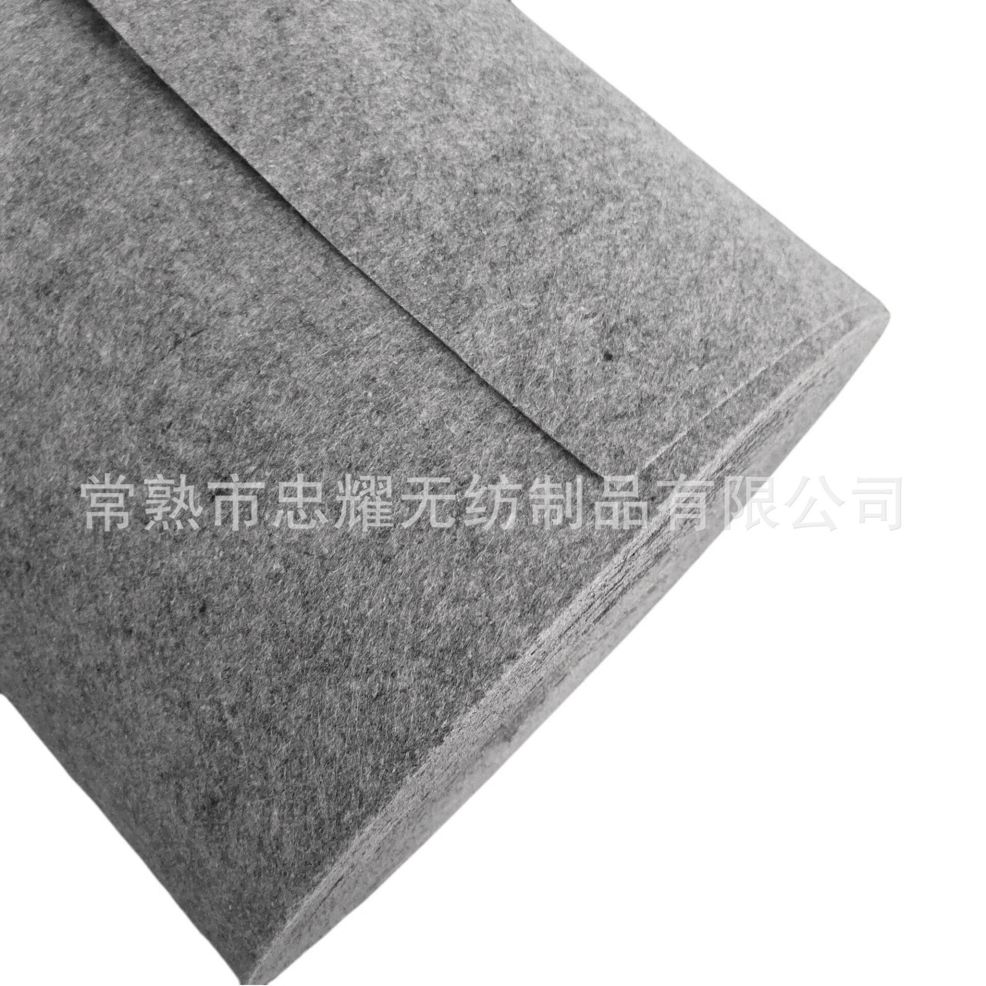 烟灰色DIY毛毡布加厚加硬定型不织布隔热涤纶灰色针刺无纺布包装