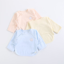 婴得宝半背衣0-3个月宝宝上衣春秋婴儿衣服a类纯棉和尚服亲子装