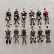 十二星座手工朋克机器人挂件摆摊小商品木质吊坠项链手机链挂饰