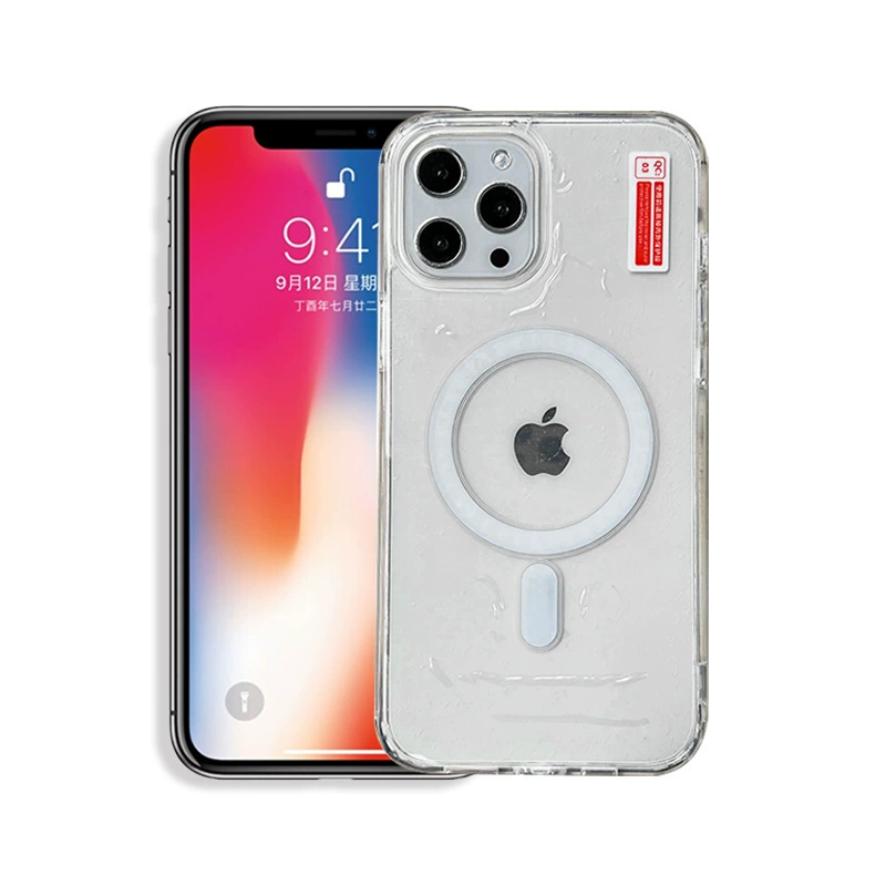 Прозрачный магнитный защитный чехол PinjieSheng с кольцом для iPhone 17 Pro/Max, серии 16/15