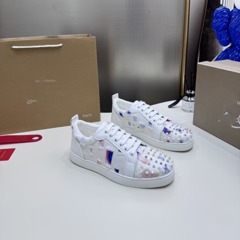 White and blue rivets