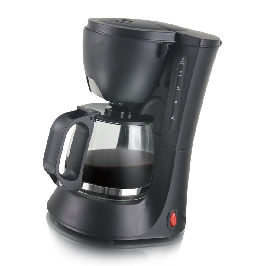Máquina de café de 600ml goteo mini cafetera de goteo americana oficina doméstica doble uso de una operación de botón para hervir