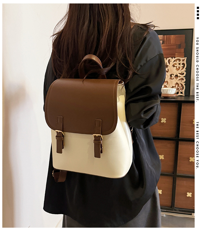 Women's Fashion Small Backpack High-End Commute Daypack Large Capacity Multiple Pockets Everyday Versatile Shoulder Bag