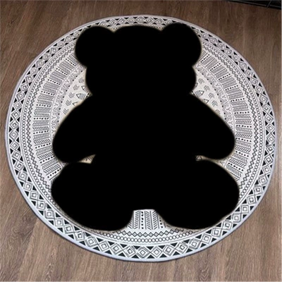 Car Carpet Coffee Table Blanket Girl's Room under - d-black-45x60cm