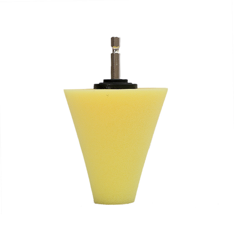 Venta al por mayor cubo de la rueda del coche pulido esponja disco cono pulido esponja rueda manija de la puerta interior pulido rueda para taladro eléctrico