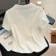 Fashionable Summer Loose plus size Women's 2025 New Polo Shirt Lars chubby girl Curved Hem Short Sleeve T-Shirt for Women