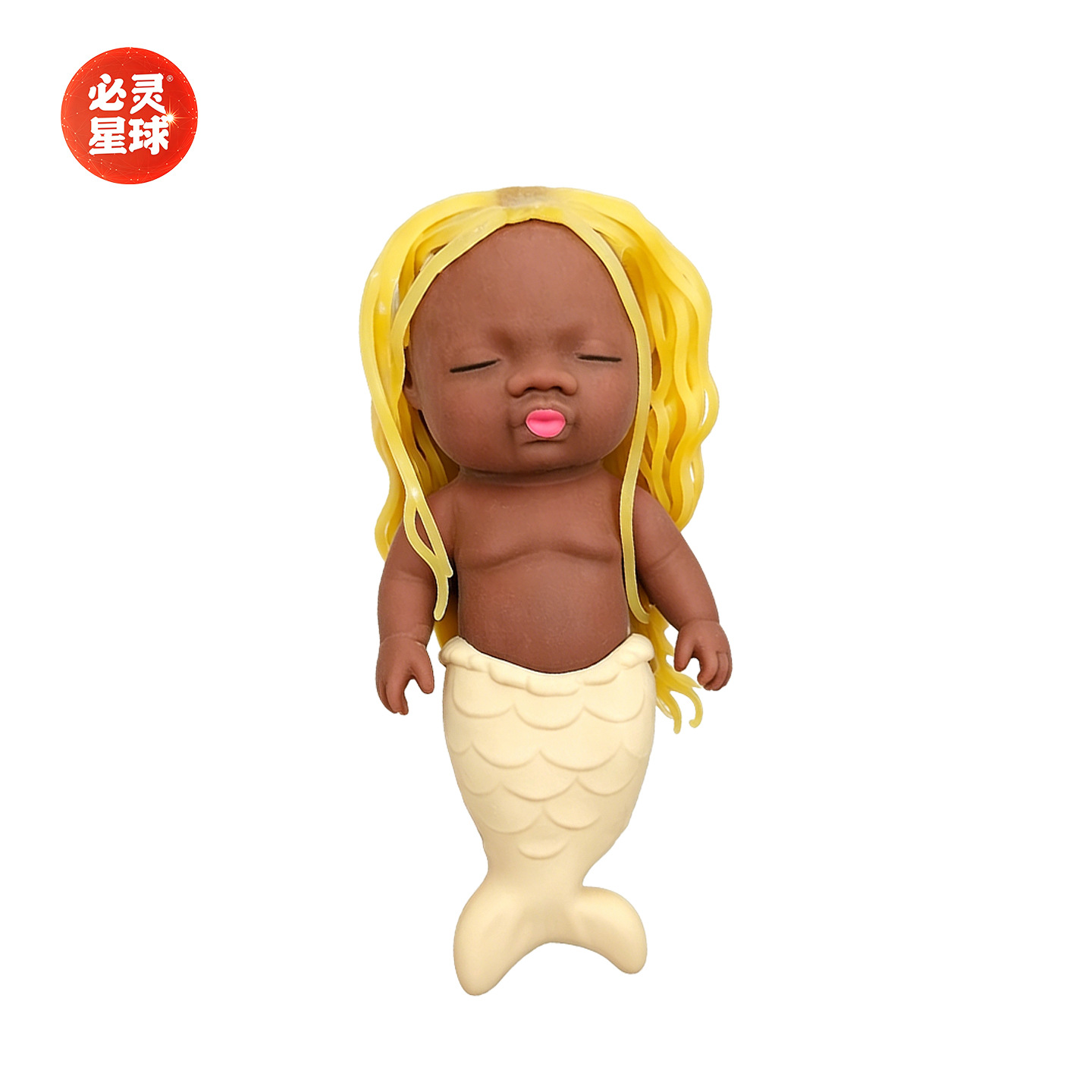 Natasa descompresión artefacto TPR en la palma de arena sirena pequeña muñeca juguete muñeca creativa reducción de presión hecha a mano