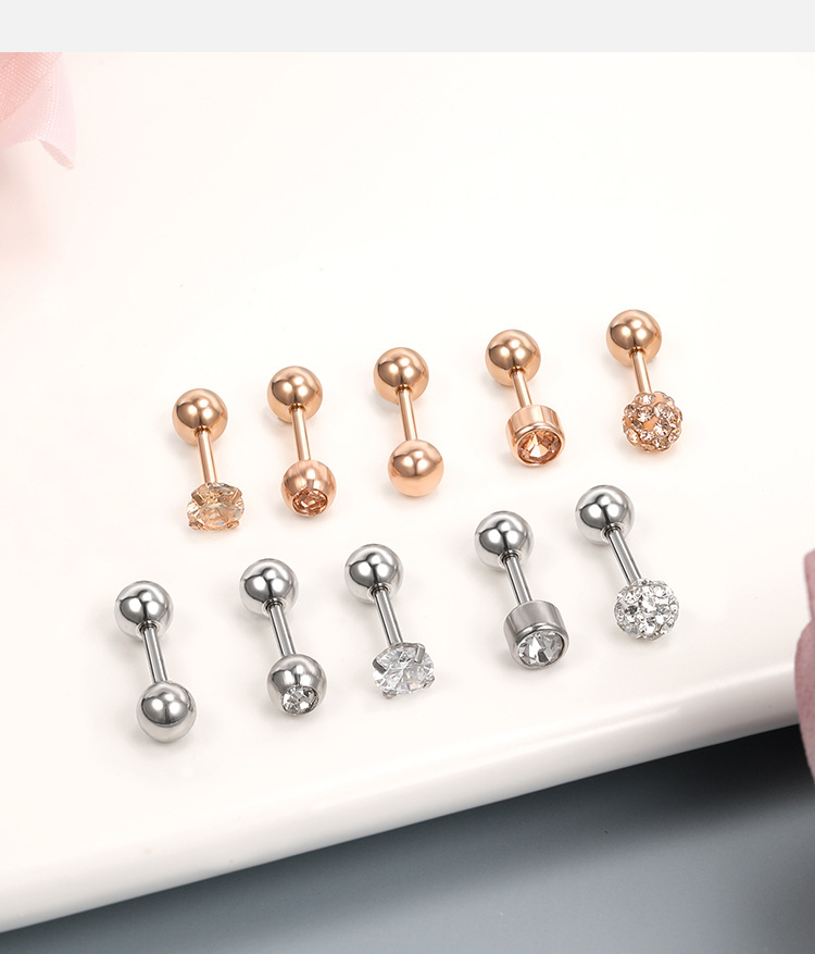 Labret piercing jewelry detail image