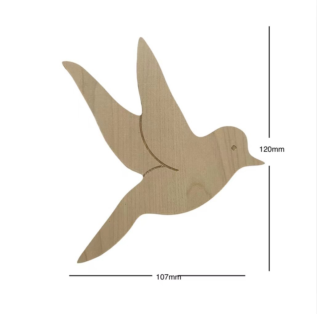 Pájaro - Viene con 2 piezas de cinta adhesiva redonda de doble cara de 20 mm.