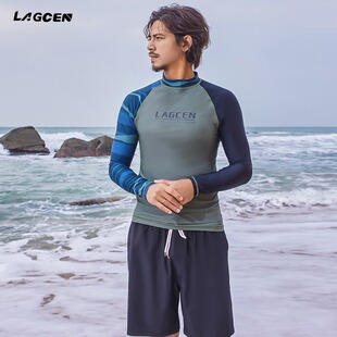 LAGCEN men's sports diving suit sunscreen swimsuit top surfing snorkeling suit diving suit suit suit suit suit suit suit