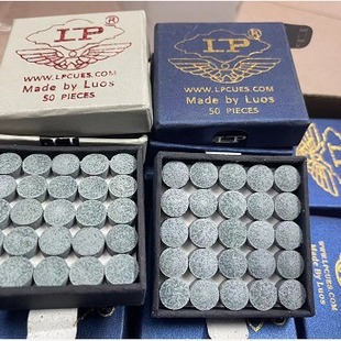 LP Blue/Silver 10mm British Member Leather Head (50 pieces) English Snooker/Chinese Black Eight Leather Head