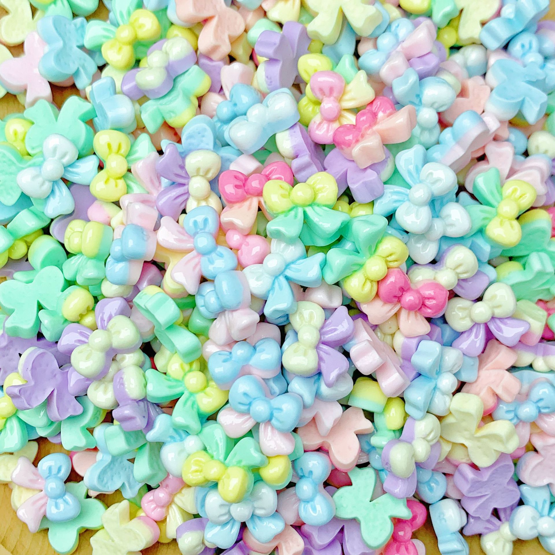 Mini cuatro-ángulo accesorios de resina nebulosa tamaño pequeño joyería de uñas estrella color caramelo espárragos horquilla tocado Accesorios