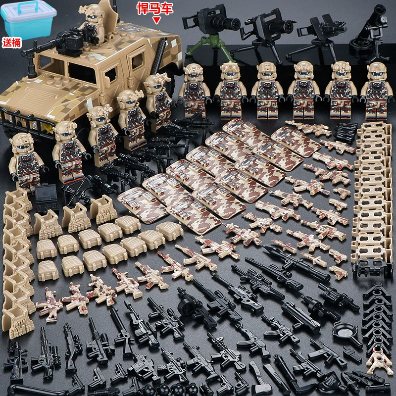 Конструктор с минифигурками (Lego) — военные и полиция, солдаты, техника и аксессуары, наборы