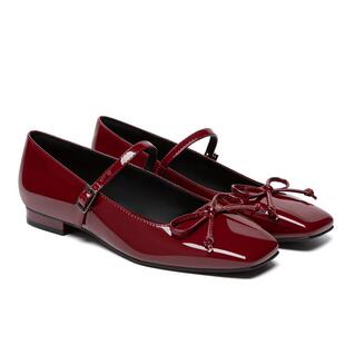 J 49859 Silver Mary Jane Bow Ballet Flats �yɫ�����Y��Ь