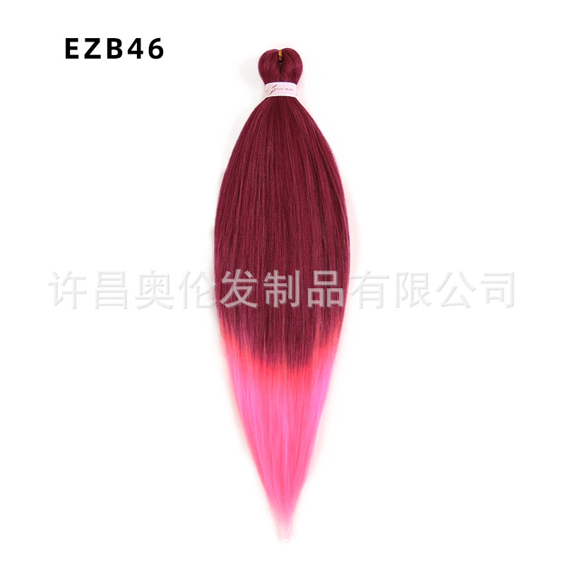 EZ peluca floja suave de fibra química africana 26 pulgadas 90 gramos de PVC bicolor ignífugo seda de baja temperatura gran trenza