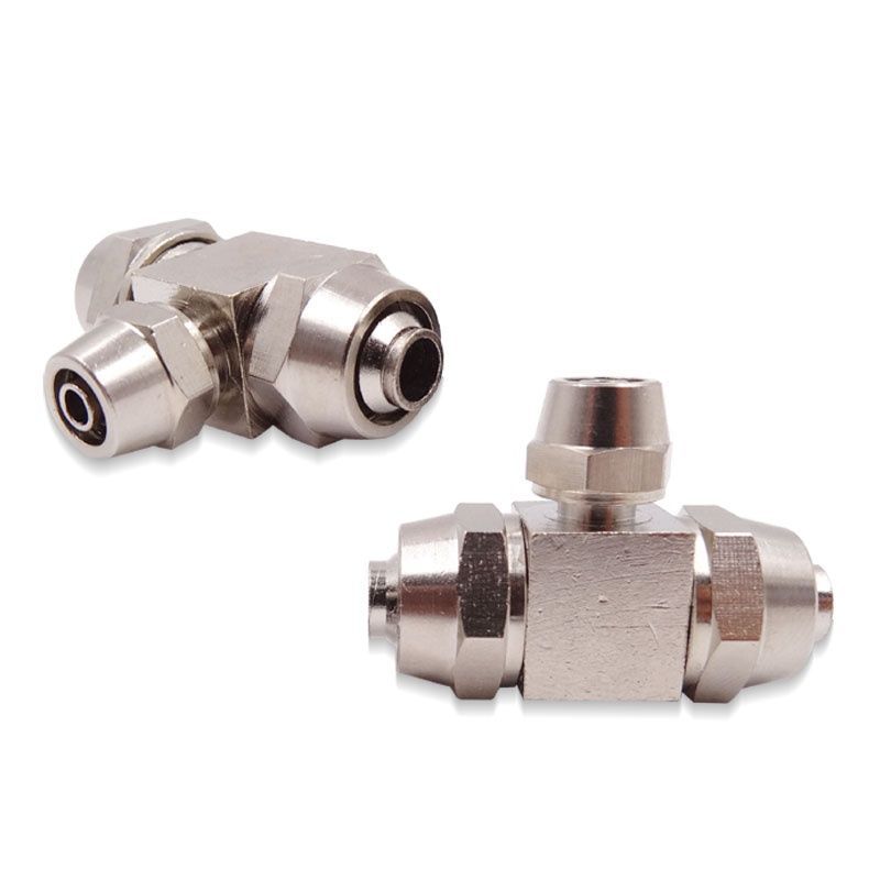 快拧三通 6 8 10 12..14..16mm 气动接头 PE三通/锁母接头