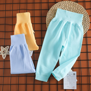 Boneless Velvet Baby High Waist Belly Pants Baby Line Pants Autumn and Winter Baby Line Pants Children's Warm Pants Autumn Pants