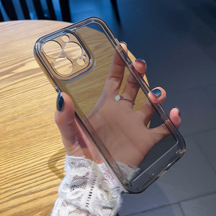 Suitable for Apple 14Pro Mobile Phone Case Iphone16E Transparent Black Space Case 17 Fine Holes 13 Soft Shell 7/8P Protective Cover