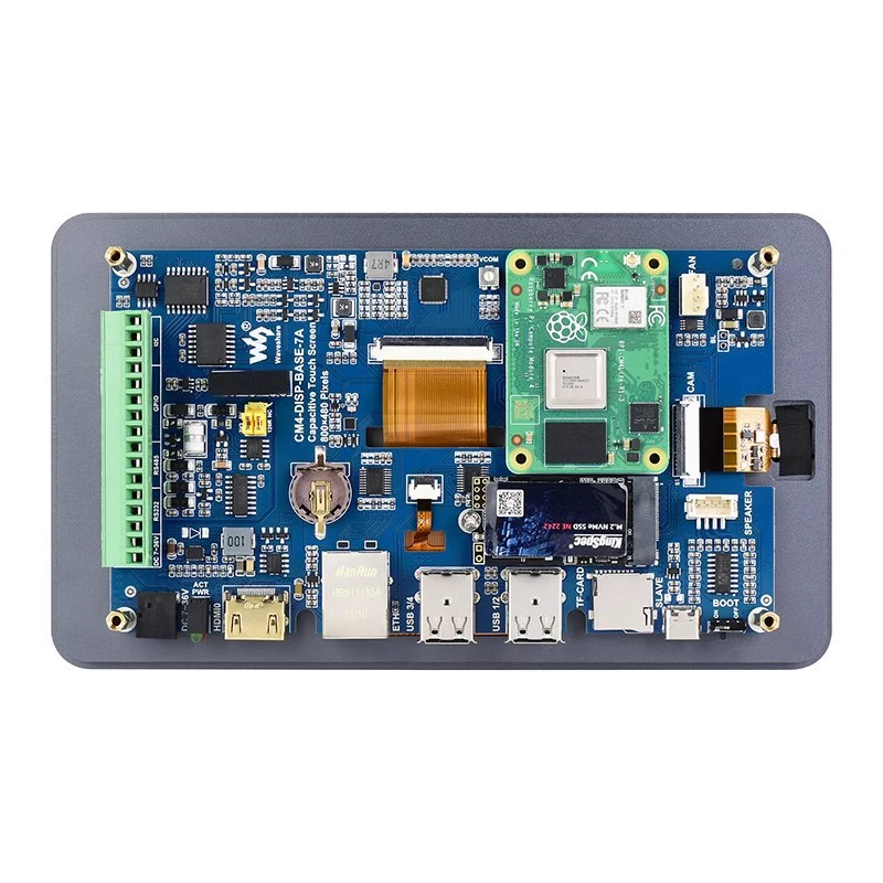Плата расширения Raspberry Pi CM4 с алюминиевым корпусом/камера/комплект из одного корпуса с 7-дюймовым сенсорным экраном