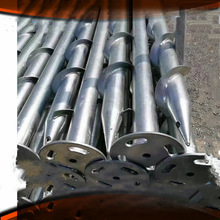 山银供应光伏工程用螺旋柱 Q355高强度建筑桩 高锌层大棚螺旋桩
