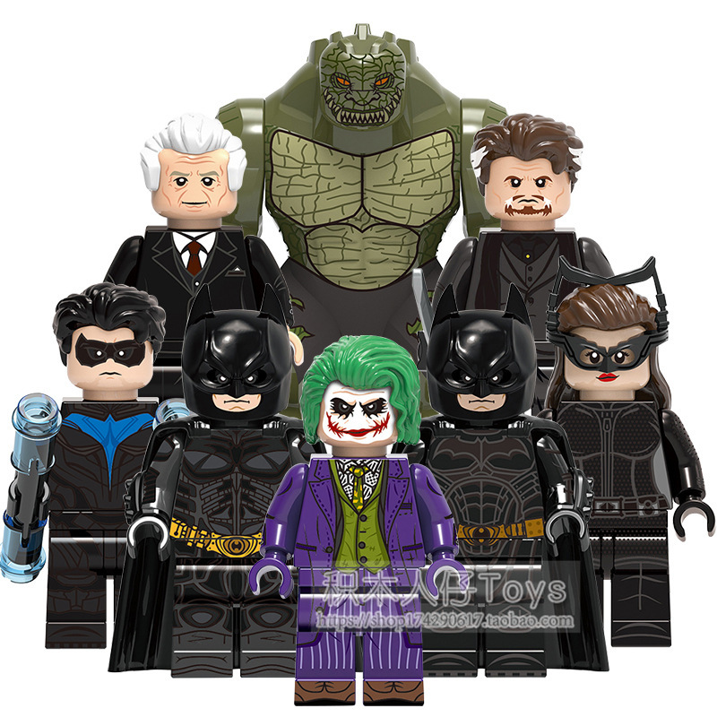 Compatible with Domestic Building Block Minifigure Batman Joker Nightwing X0341 Dark Knight Shadow Mystery Assembly Toy