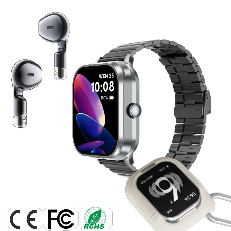 Plata (correa de acero + funda de silicona) versión en inglés