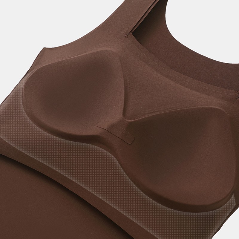 Otoño y invierno chaleco cálido damas con cojín de pecho sin vestir un sujetador sin marcas de cuerpo cercano calor camisa legging superior