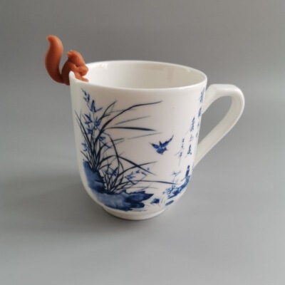 Macaron cute snails pine squirrel silicone tea buns gathering cups…